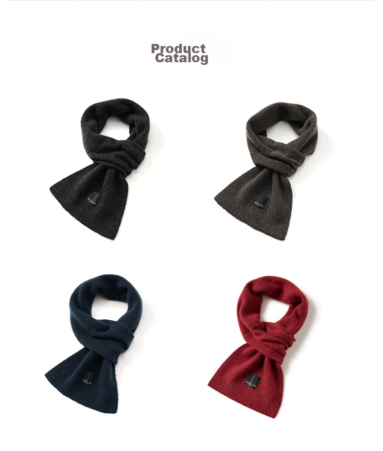JIUMU 100% Cashmere Scarf for Men, Autumn And Winter Warm Neck Warmer, Gift for Men Or Fathers, Mid-Autumn Festival Birthday Present, Gift Box Packaging 25