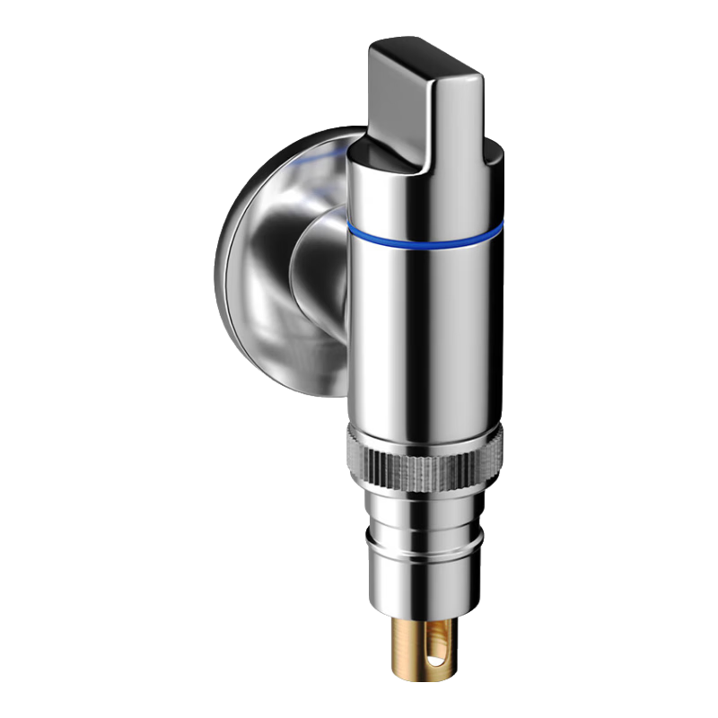 Pollock Washing Machine Faucet Detachment Automatic Water Stop Valve Dedicated Water Pipe Connector, 4 Points Stainless Steel Angle Valve JFXYJ3SUS