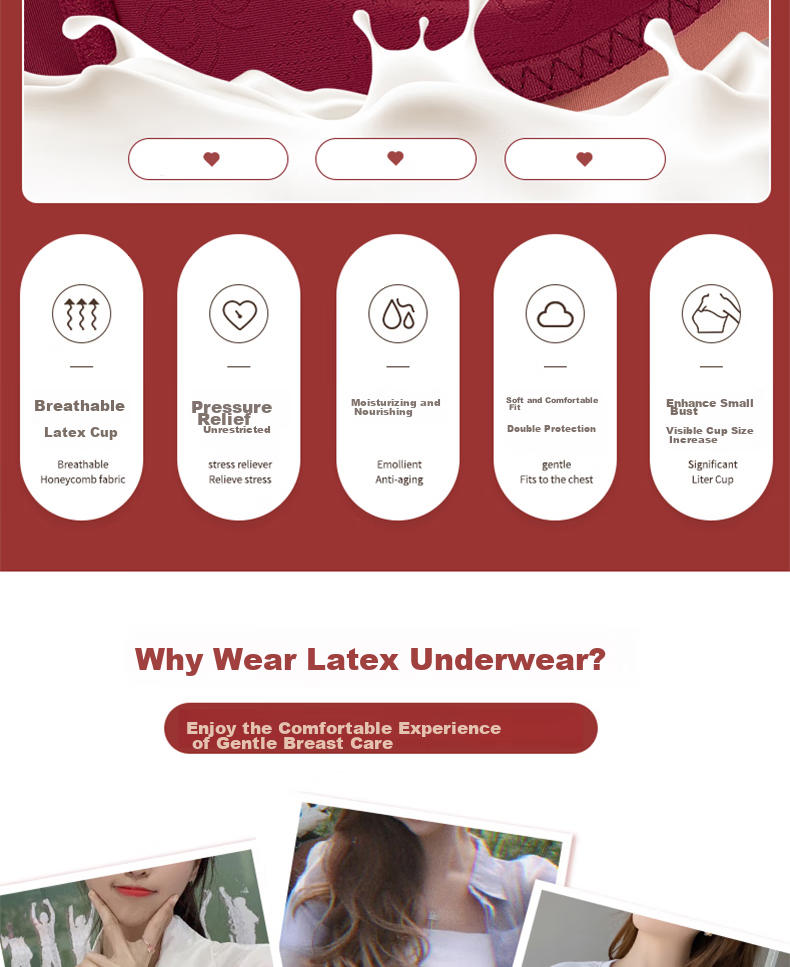 LangSha Zodiac Year Bra Set, Red Wedding, Small Chest Push-Up, Wireless, Horse Year, Side Support Bra, Women's Underwear, Size 32 9