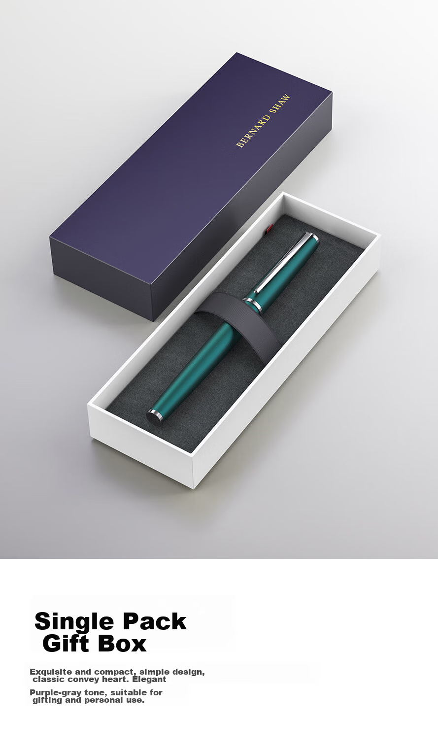Bernard Shaw Mid-Autumn Festival And National Day Gift Ballpoint Pen High-End Luxury [Starry] Pine Green Premium Refill Gift Box Set for High-End Business Office Me 10