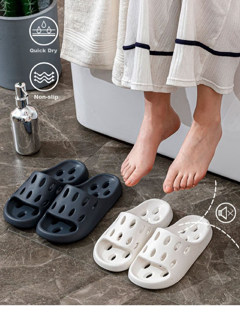 Huameijianbu Indoor And Outdoor Quick-Drying Draining Slippers, Thick-Soled Squishy Feel Non-Slip Sandals HM929 Yellow 40-41 7