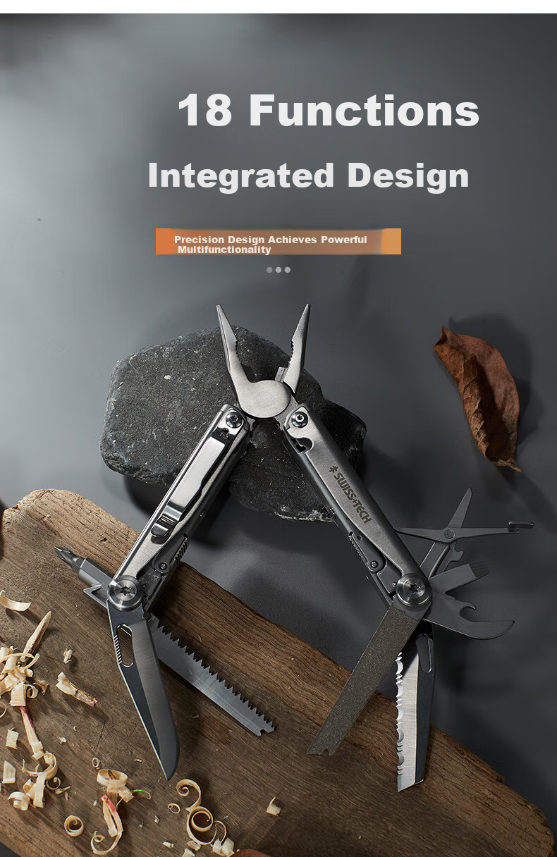 SHEFFIELD Swiss Technology Outdoor Multi-Functional Combination Tool Pliers, Folding Scissors, EDC Survival Equipment, Multi-Purpose Tool Pliers 8