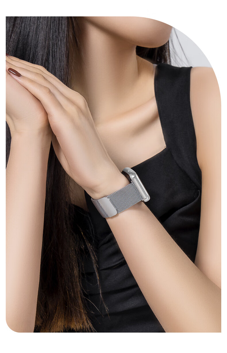 Iboann Magnetic Watch Band Compatible with Huawei Fit5, Milanese Loop for Huawei Watch Fit4/5Pro, Metal Integrated Accessory for Smartwatch FIT3 29