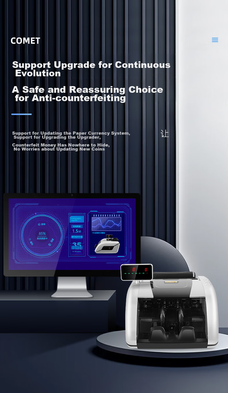 Kemi (Comet) Currency Counter Supports New RMB, Compact Portable Banknote Counter for Commercial Use, Office Cash Machine with Voice And Three-Screen B-Class G500 8