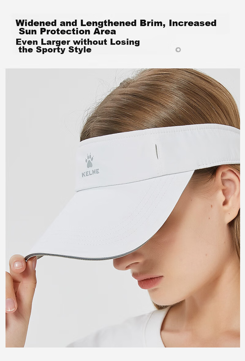 KELME Sun Visor Hat for Men And Women, Large Head Circumference, Professional Running Visor Cap, Summer Tennis Sports Marathon Topless 4