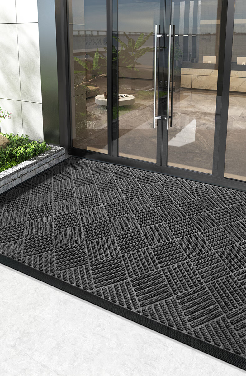 Boneng Commercial High-End Entrance Door Mat, Outdoor Entrance Carpet, Foot Mat, Indoor Doorway Mat, Rubber Mat, 60x90cm 12