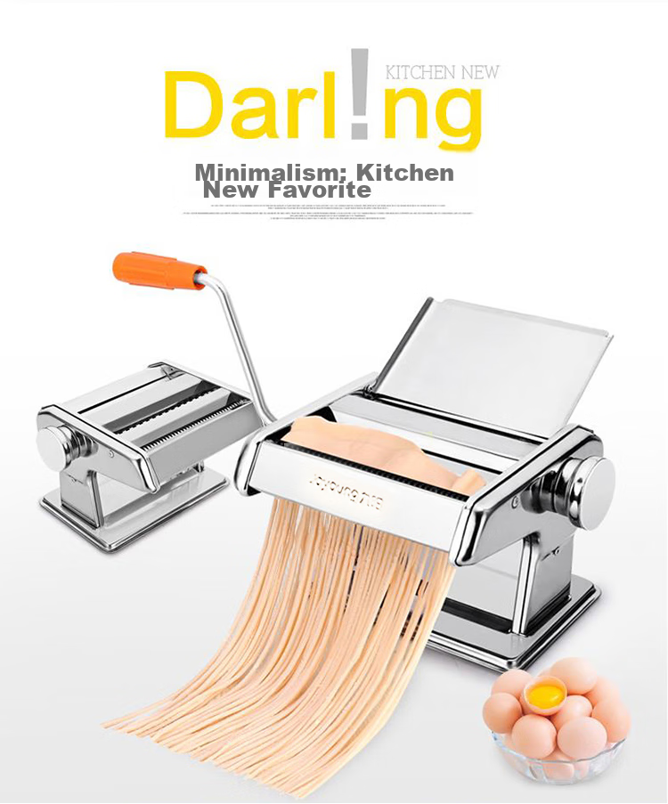 Joyoung Small Household Pasta Maker Stainless Steel Hand-Crank Noodle Machine Multi-Purpose Dough Roller And Cutter JYN-YM1 2