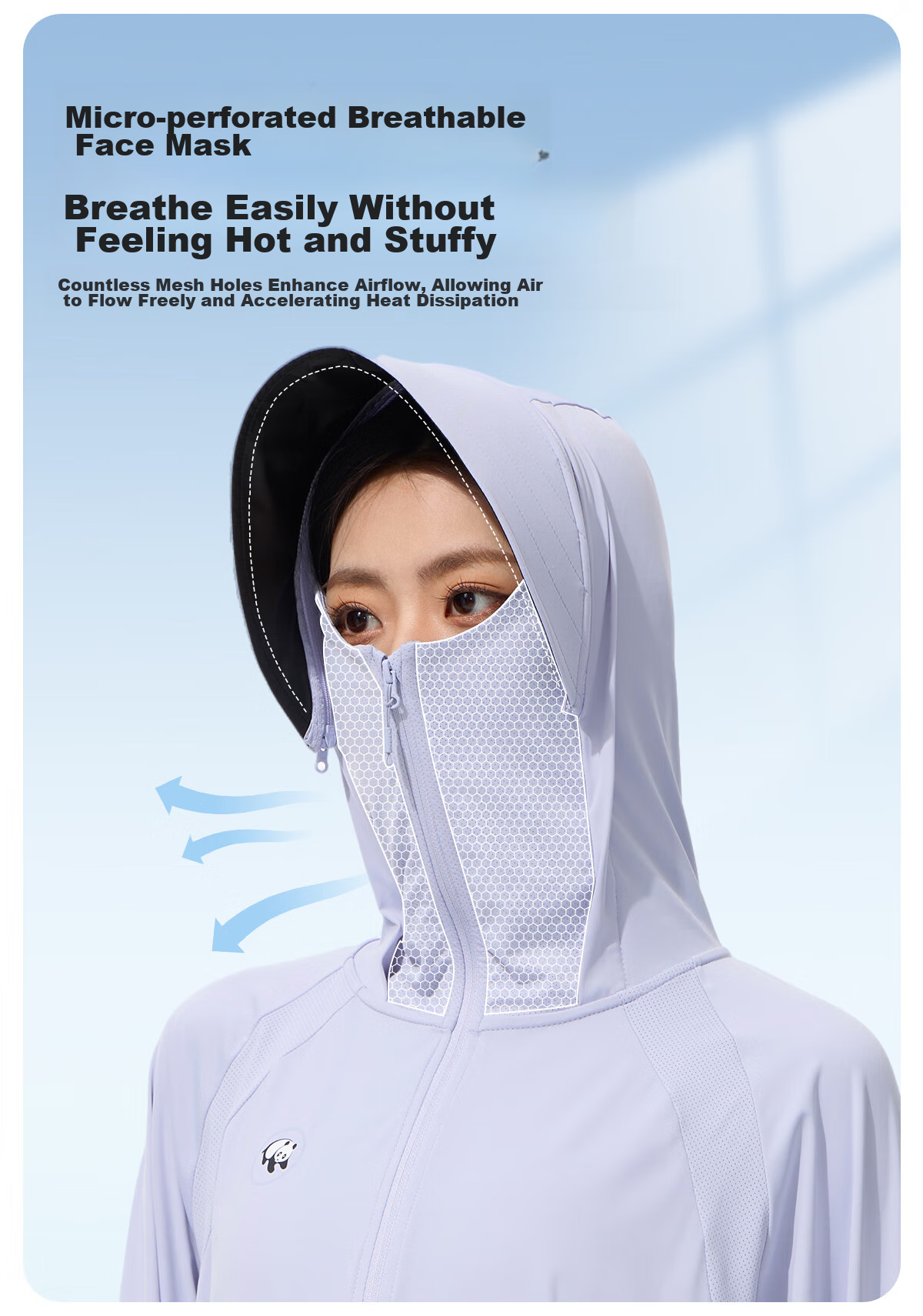 CAMEL [Panda Collaboration], Cool White Outdoor Sun Protection Clothing for Men And Women, UV-Resistant Ice-Cool Sun Protection Garment 12