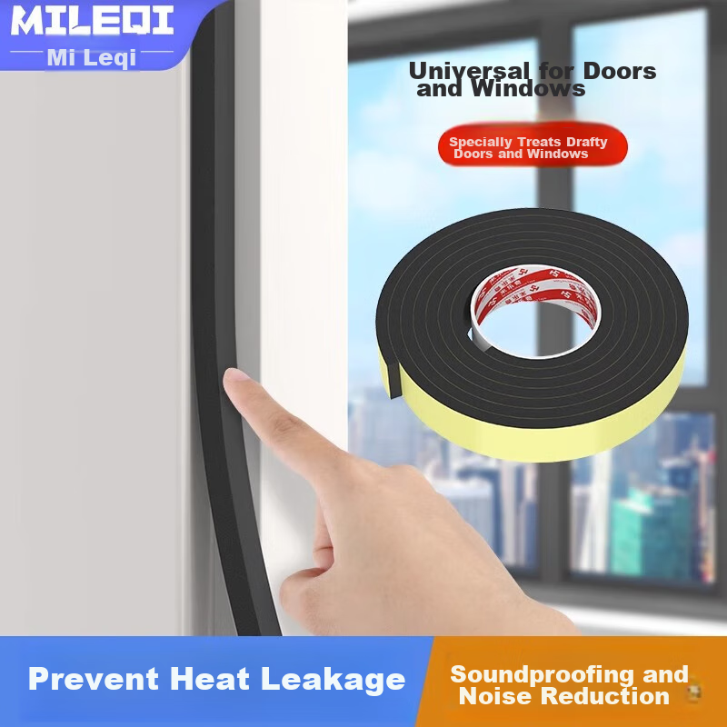 Mileqi EVA Foam Tape, Bedroom Door Soundproof Windproof Tape, Window Gap Sealing Wind Barrier, Door Gap And Frame Soundproof Cold-Proof, 20mm Wide * 2 Meters Long / 4 Rolls [5mm Thick]