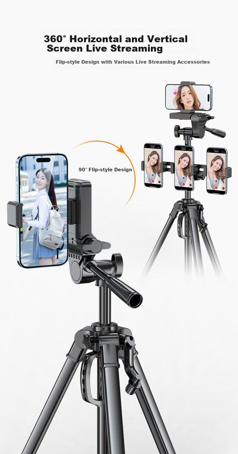 JIAHUACAI Tripod Camera Stand for DSLR, Smartphone, Professional Photography, Portable Mirrorless Camera Tripod with Ball Head for Live Streaming, Photography, Outdoor Travel, Anti-Shake, Suitable for Canon And Sony Cameras 5
