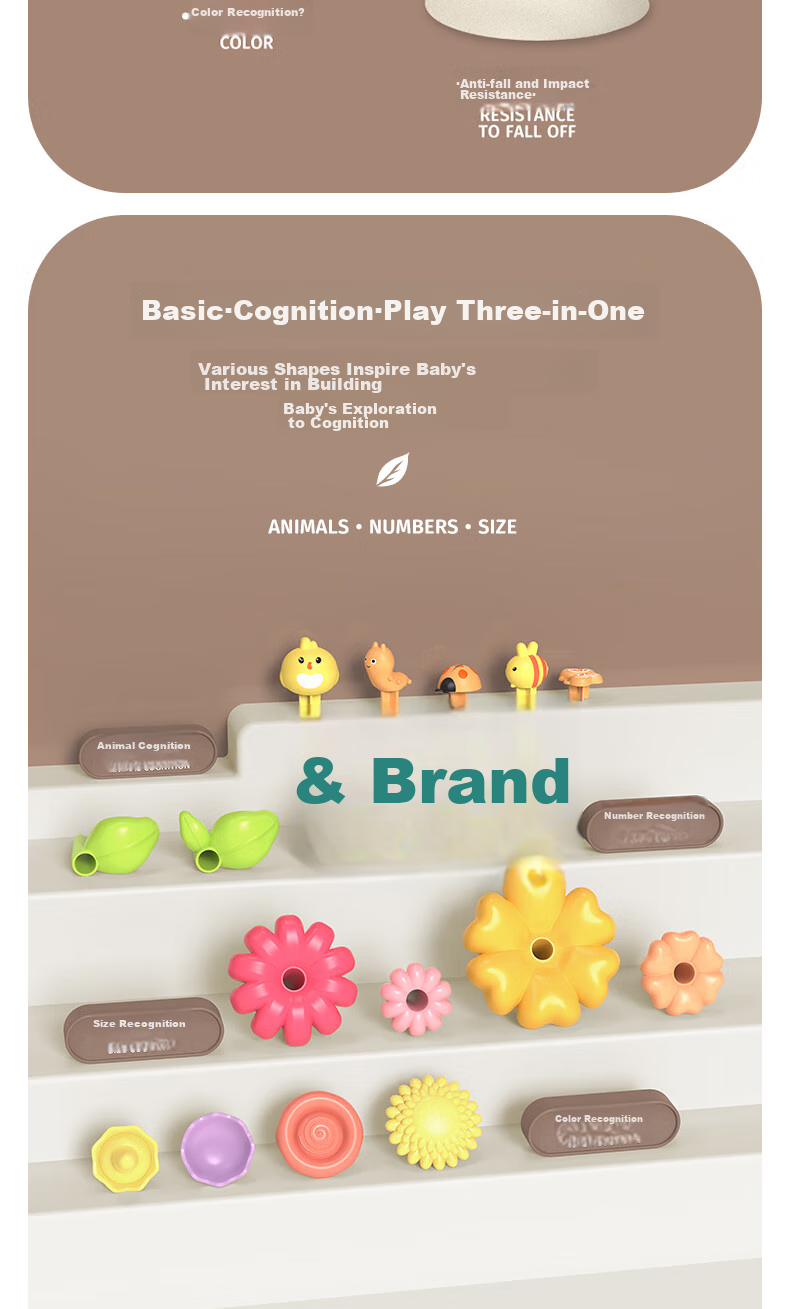 Leleyu Building Blocks, Toys for Children Aged 3-6, Large Particles, DIY Assembly, Flower Arrangement Storage Box, 137 Pieces, Birthday Gift for Boys And Girls 3