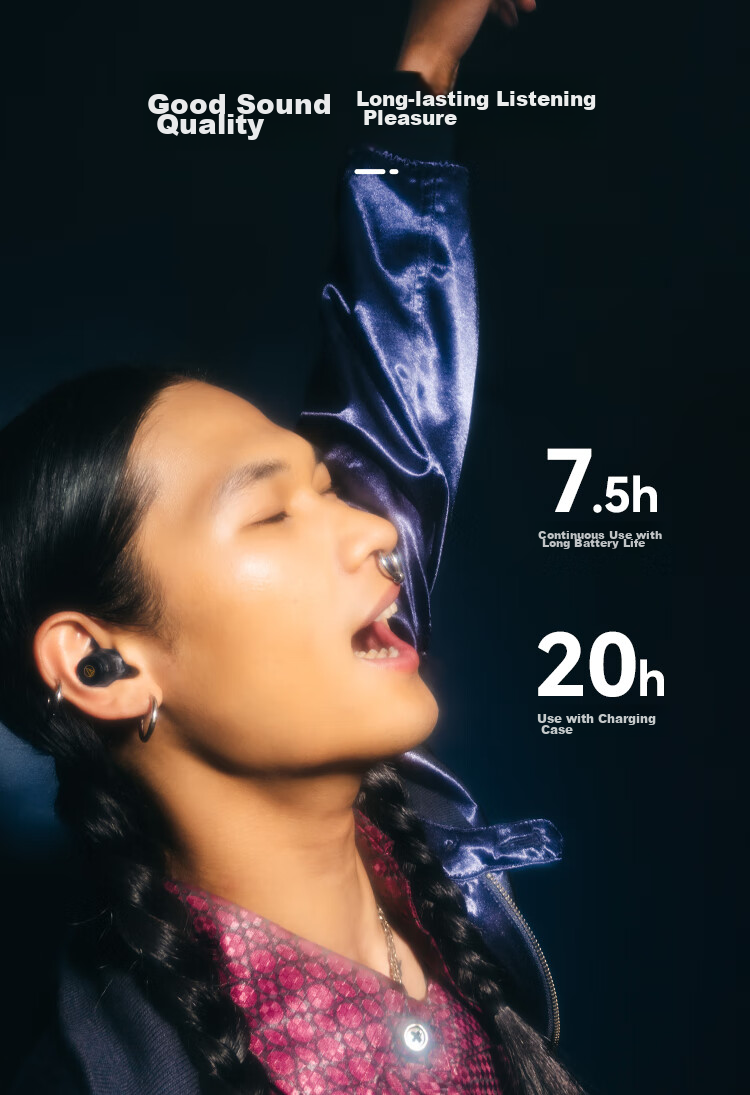 Audio-Technica CKS30TW+ True Wireless Noise-Cancelling Bluetooth Earphones, In-Ear Music Bass Waterproof, Compatible with Huawei, Apple, Xiaomi Headphones, Beige 7