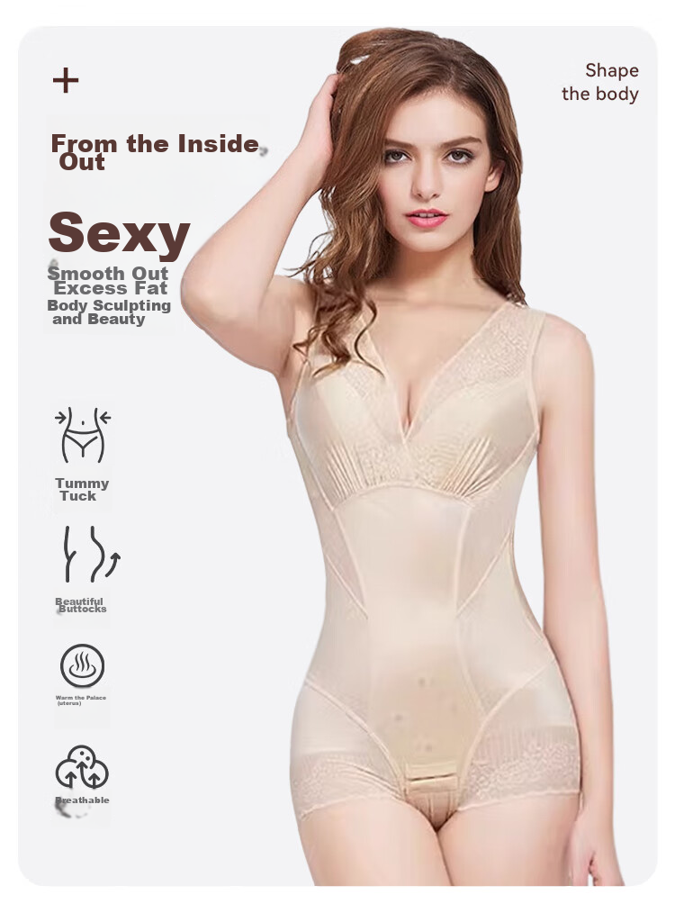FitonTon Women's Shapewear Bodysuit, Thin, Butt-Lifting, Body-Shaping, Tummy Control, Postpartum Waist-Cinching, Slimming Underwear, One-Piece Shapewear 1