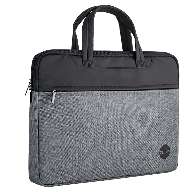 Deli Briefcase, Office Handbag, Conference Bag, Business Bag, Thickened Large-Capacity Business Zipper Bag, Laptop Briefcase, Black
