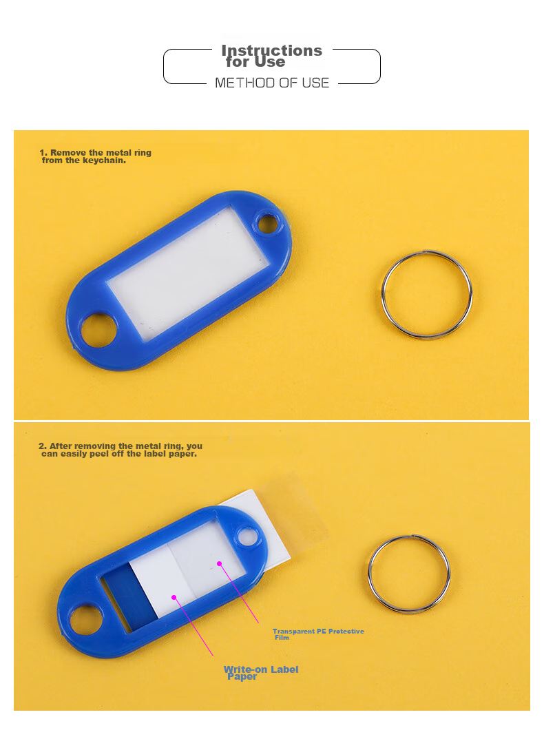 Befon Key Tag, Key Label, Keychain, Office Key Pendant, Office Supplies, Blue, 50 Pieces/box, 3C Digital Products, All-Net Low Price 9