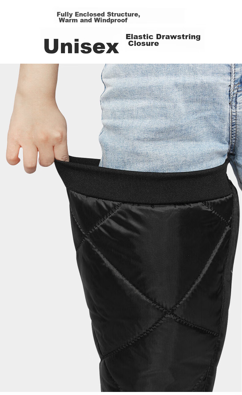 LAC Knee Pads, Motorcycle Knee Guards, Winter Cold-Proof Thickened Knee Pads, Electric Scooter Protective Gear, Leg Guards, Short Knee Pads in Black 9