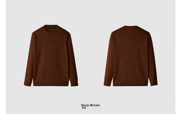 HLA Long-Sleeve Knit Sweater for Men, Lightweight Business Pure Wool Thermal Undershirt for Winter 23