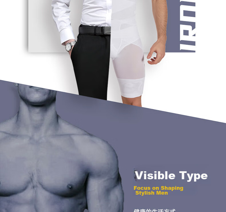 LangSha Men's Short Sleeve Shapewear Shirt, Tummy Control, Beer Belly Reduction, Thin Breathable, Tight-Fitting Men's Body Shaper, High Elasticity, Chest Compression, Shoulder Expansio 10