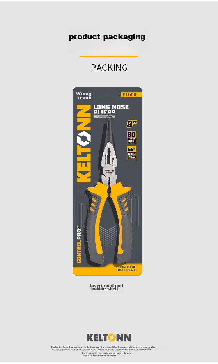 KELTONN Needle-Nose Pliers, 6-Inch Long Nose Pliers, Pointed Pliers, Electrician's Pliers, Blackened Anti-Rust KT1816 9