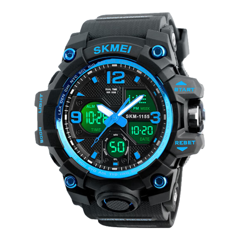 Skmei Student Watch, Waterproof Sports Digital Watch for Middle And High School Students, Teenagers, Children, Alarm Clock, Mechanical, Birthday Gift for Boys, 1155