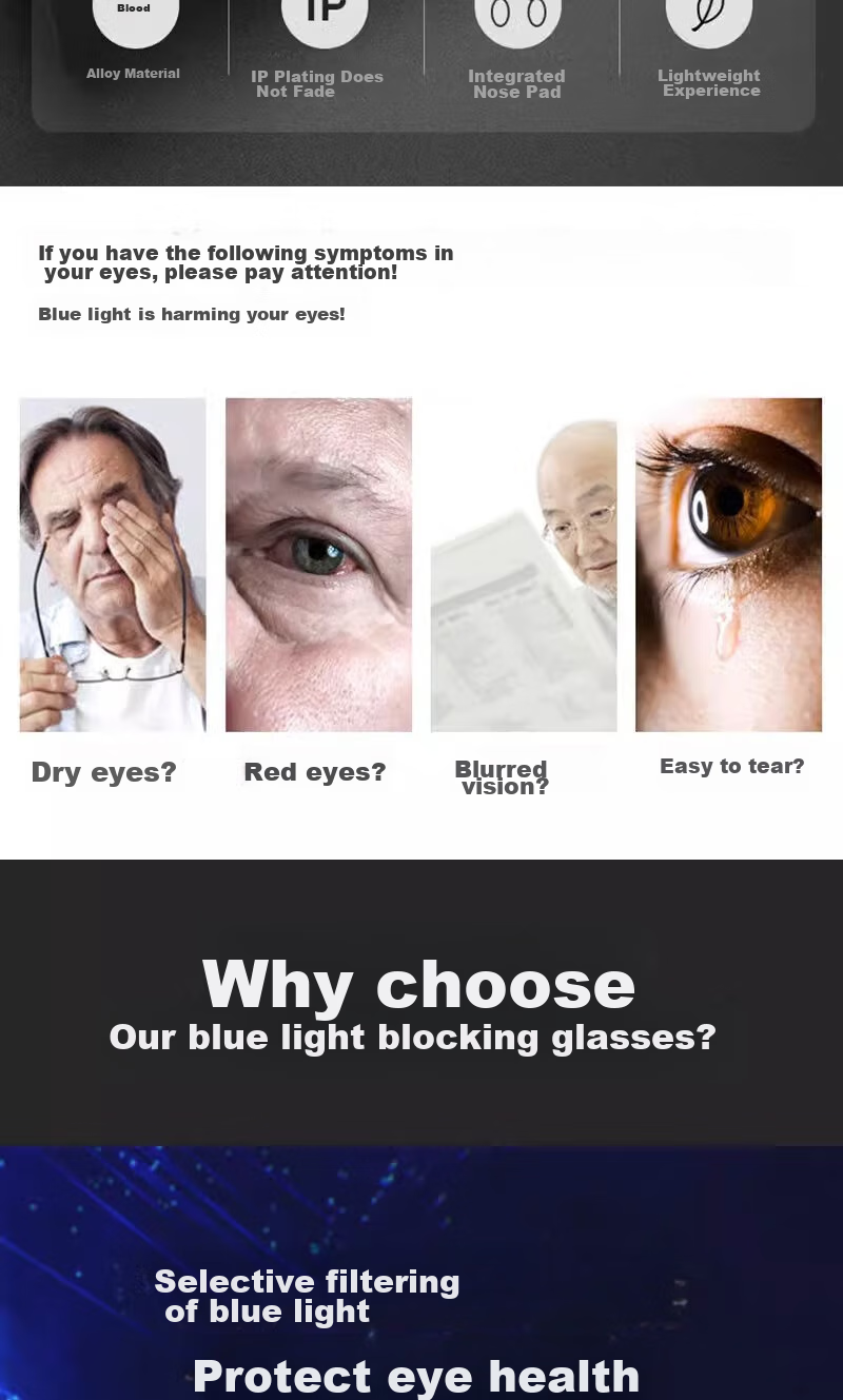 LESCA LUNETIER High-End Anti-Blue Light Reading Glasses for Men And Women, High Definition Ultra-Light Anti-Radiation Presbyopic Glasses for Middle-Aged And Elderly, Back-To Style 2