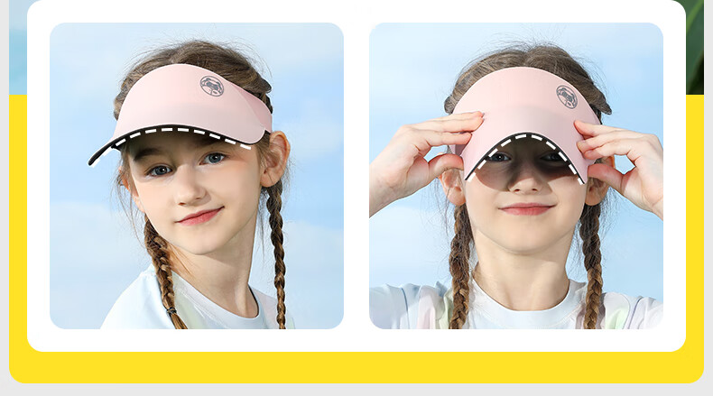 Moremerry Children's Sun Protection Hat, Visor Sun Hat, Face-Covering, Windproof, UV-Resistant, Baseball Cap for Boys And Girls, Sea Salt Blue 12