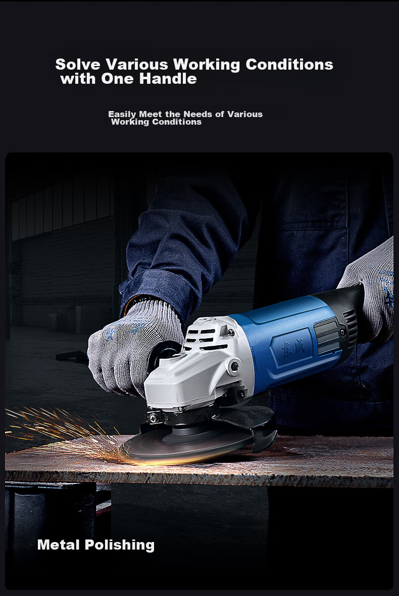 Dongcheng 2000W Angle Grinder Hand Grinder Polisher S1M-FF04-150S Electric Power Tool 5