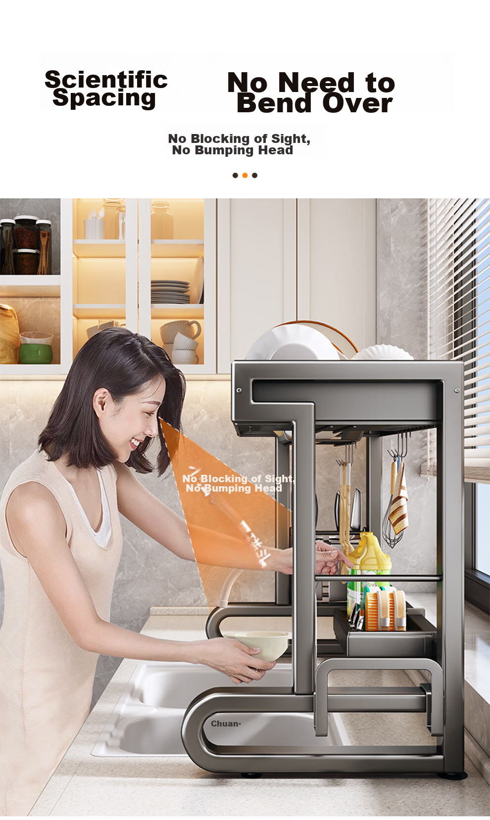 Shuaishi Kitchen Utensil Storage Rack, Sink Rack, Draining Rack, Dish Rack, Dishwashing Rack, Sink Organizer 13