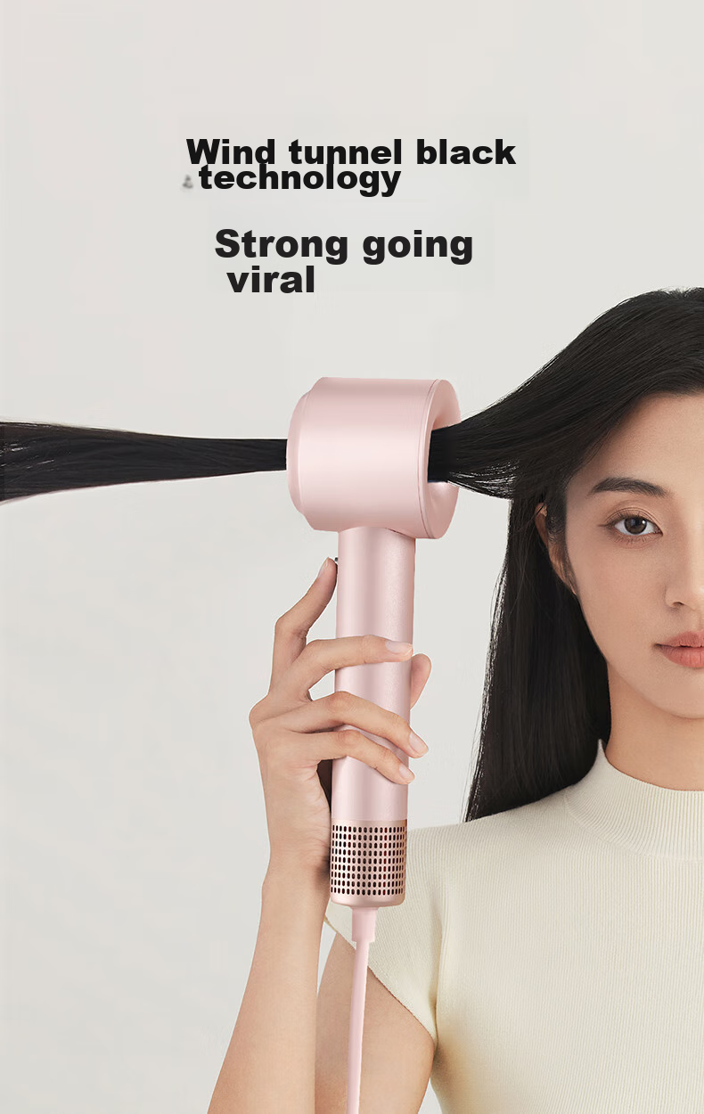 KEHEAL High-Speed Hair Dryer with 360 Billion Plasma Hair Protection, Powerful Electric Hair Dryer for Home Use, Negative Ion Hair Protection Blower, Holiday Gift for May 20th, HC5 Champagne Pink 3