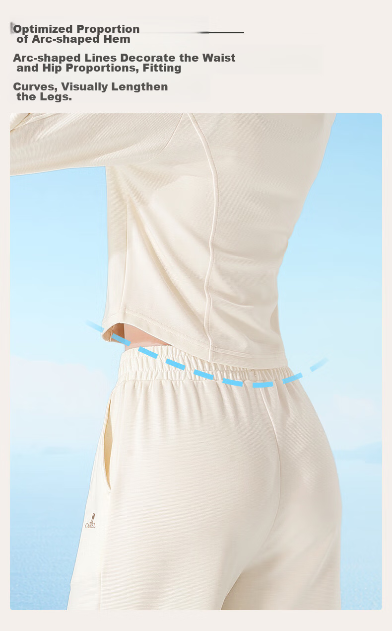 CAMEL Casual Sports Set, New Women's Outerwear, Wide-Leg Straight Pants, Vest Three-Piece Set, Knitted Casual Sportswear 11