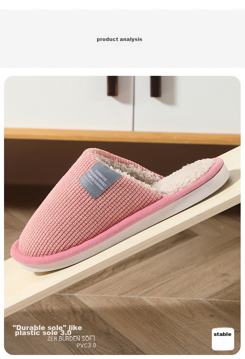 CARTELO Cotton Slippers for Women, Winter Indoor Floor Slippers, Warm Furry Postpartum Shoes for Women, 0625A 6