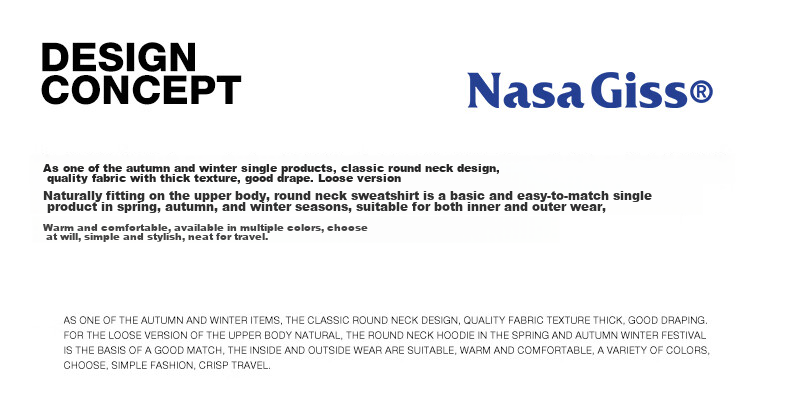 NASA GISS Hooded Sweatshirt for Men, Loose-Fitting Versatile Solid Color Sports Top, Youth Long-Sleeve Jacket, Apricot Color, 2XL 4