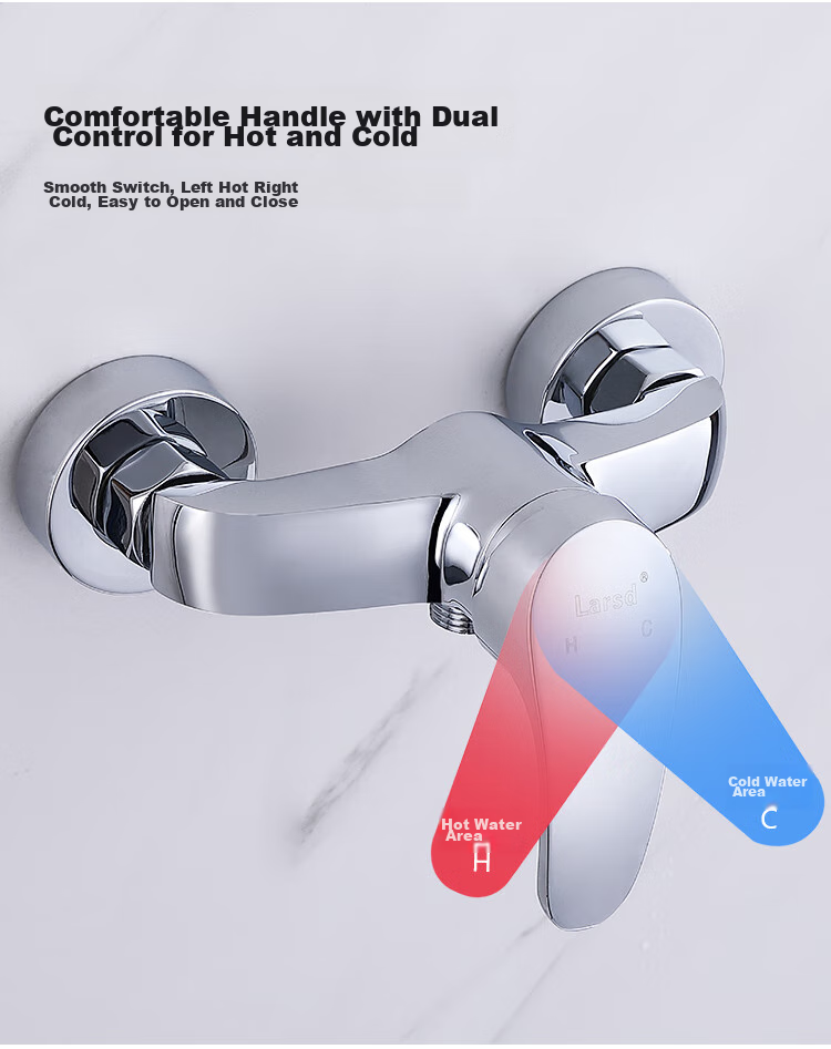 Larsd Shower Mixing Valve Set, Shower Faucet And Showerhead Set, Copper Body Bathroom Cold And Hot Mixing Valve LD72031 5