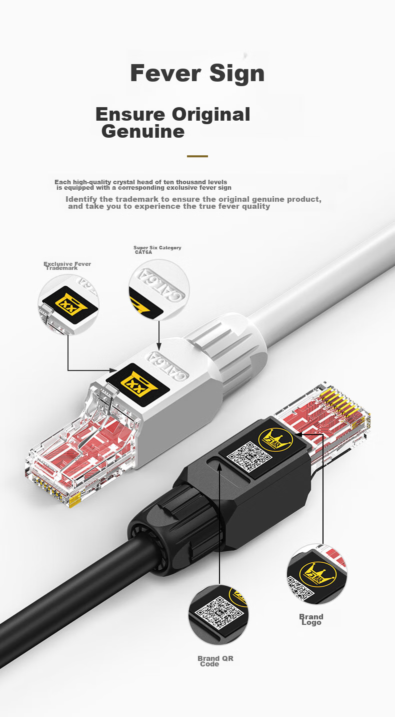 WANJEED Tool-Free Crystal Head CAT6A, Engineering Grade Unshielded Gigabit Tool-Free Crystal Head RJ45 Computer Network Cable Panel Connector WJ-15388 12