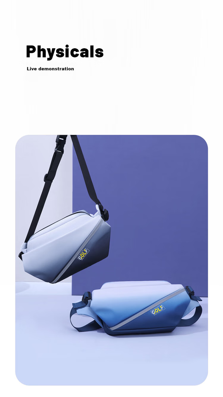 GOLF Trendy Crossbody Bag for Men, Gradient Color Shoulder Bag, Outdoor Sports Waist Pack, Men's Phone Bag, Ink Wash 12