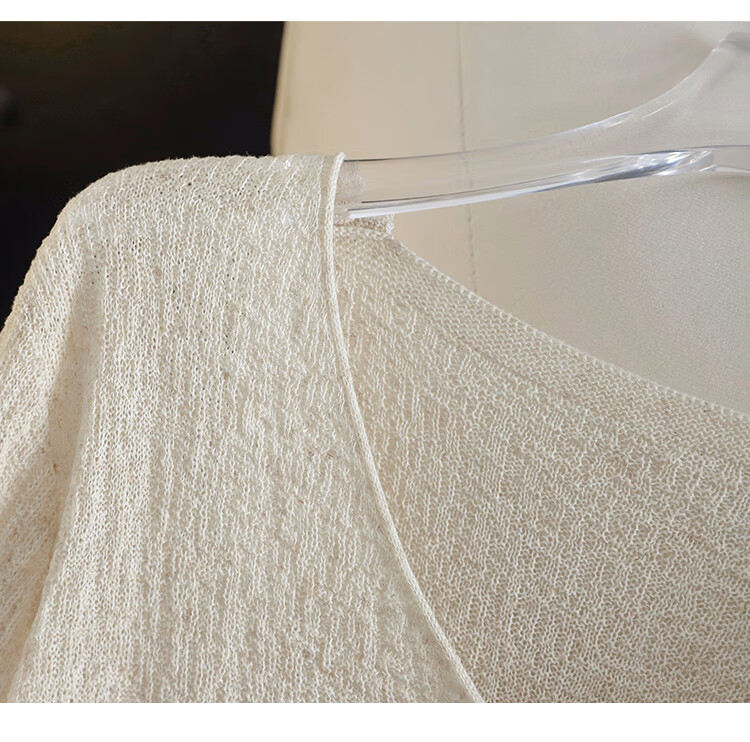 Tachi Tencel Linen Cardigan for Women, Spring 2026 Collection, Long-Sleeved Lightweight Breathable Knitted Air Conditioning Shirt Top 5