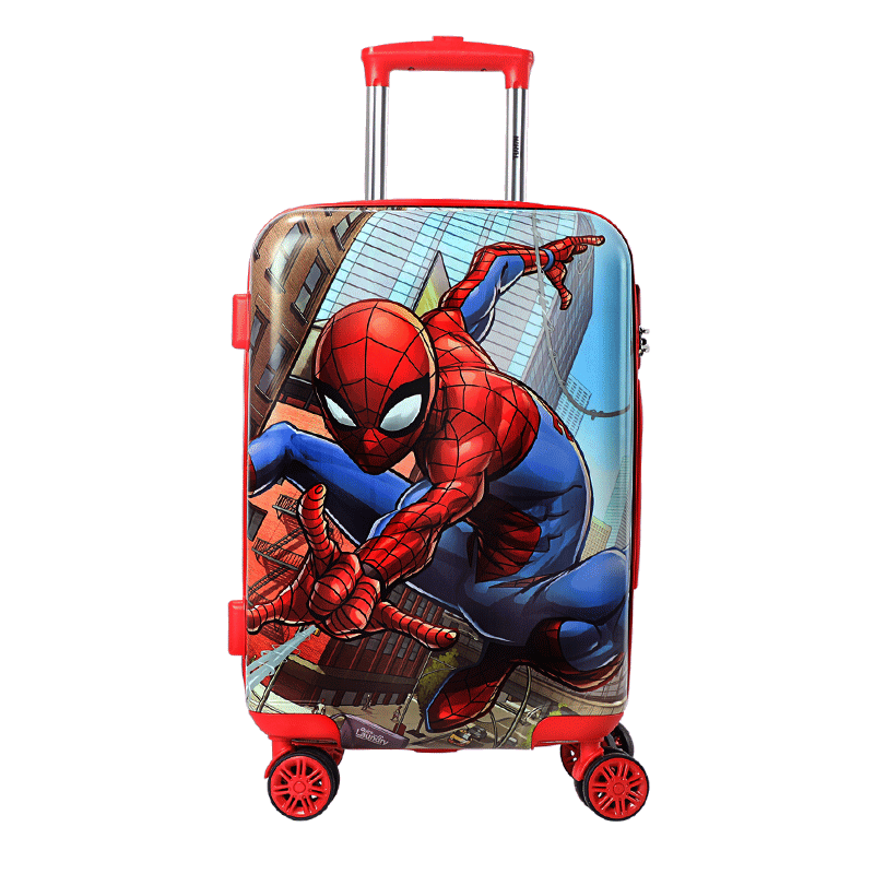 Mesuca Disney Collaboration Luggage, Children's Leather Suitcase, Student Travel Case, Carry-On Spider-Man Suitcase, 20 Inches