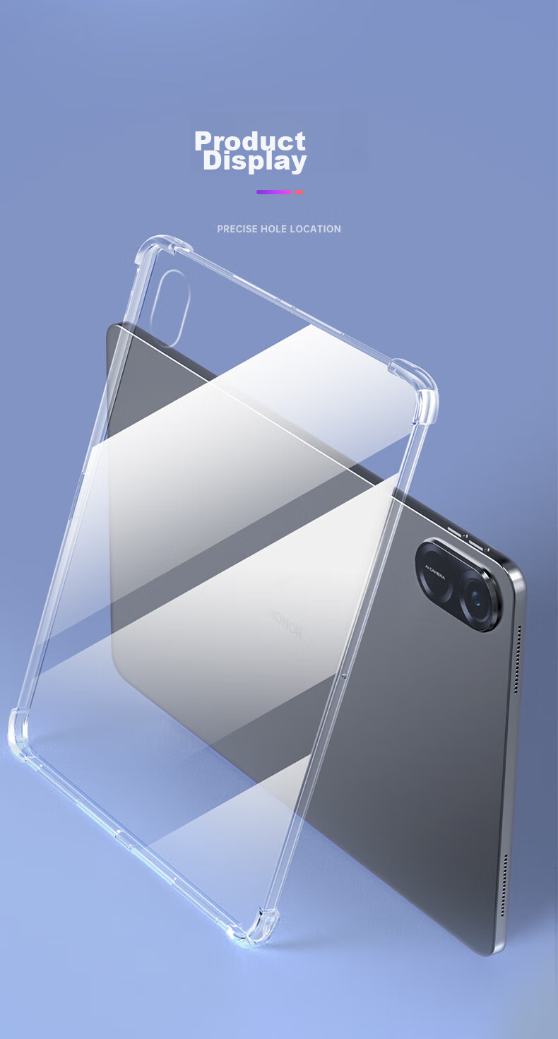 BIAZE Compatible with Honor X10 Pro/X9 Pro 2026/25 Protective Case, Honor Tablet 11.5-Inch, Shockproof TPU Corner Protection Cover PB563-Transparent White 10
