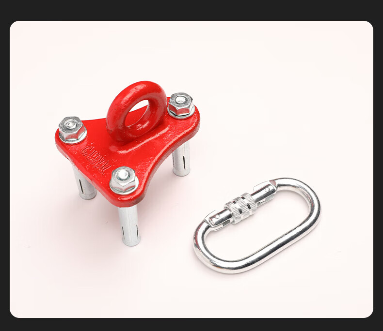 Kanle Safety Rope Fixer, Escape Rope Hook, High-Altitude Work Triangular Fixed Anchor, Rock Climbing Support Hook, Escape Ring 9