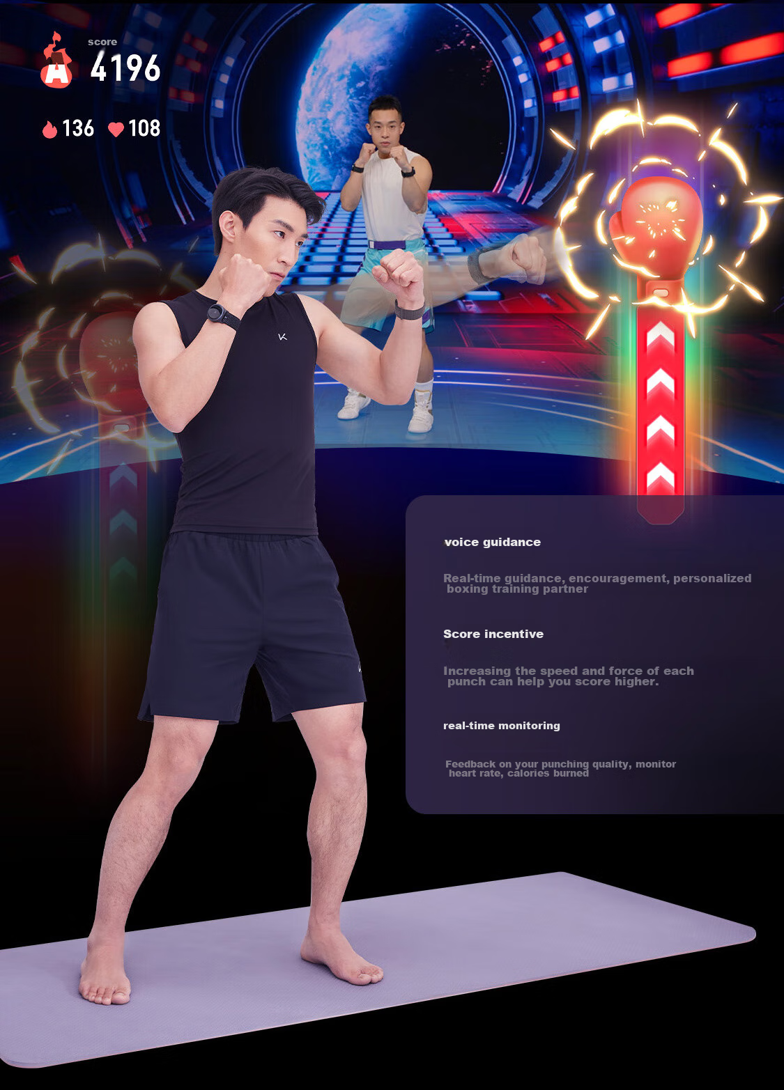 Keep Fitness Mirror Exercise Sensing Machine KS Smart Game Console with AI Guidance And Scoring, Motion Sensing Exercise Console 28