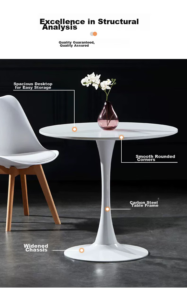 Fanshe Dining Table Negotiation Table Balcony Small Round Table Tulip Simple Office Apartment Hotel Reception Round Table And Chair Set 7