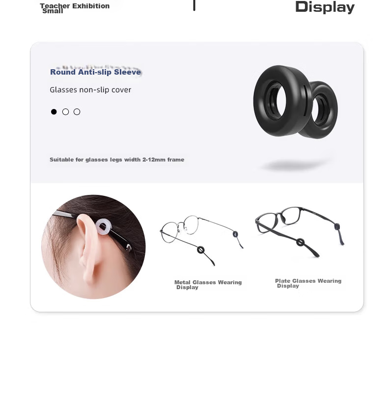 Boshide Glasses Anti-Slip, Eyeglass Anti-Slip Cover, Glasses Anti-Slip Fixing Device, Ear Tips - White, 10 Pairs 12