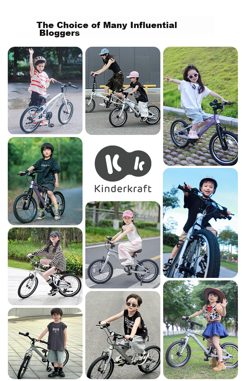 KinderKraft Children's Bicycle for Ages 4-6 Student Single Bike Mountain Bike Gift for Boys And Girls, 18-Inch Purple 2
