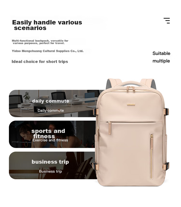 POLO Backpack for Women, Travel Bag, Large Capacity Schoolbag, Luggage Bag with 15.6-Inch Laptop Compartment, Birthday Gift 5