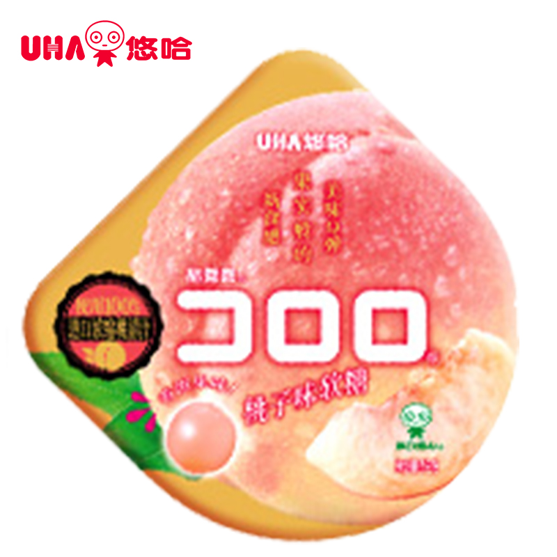 悠哈 酷露露果汁软糖 52g 桃子味 休闲零食 儿童糖果 网红零食