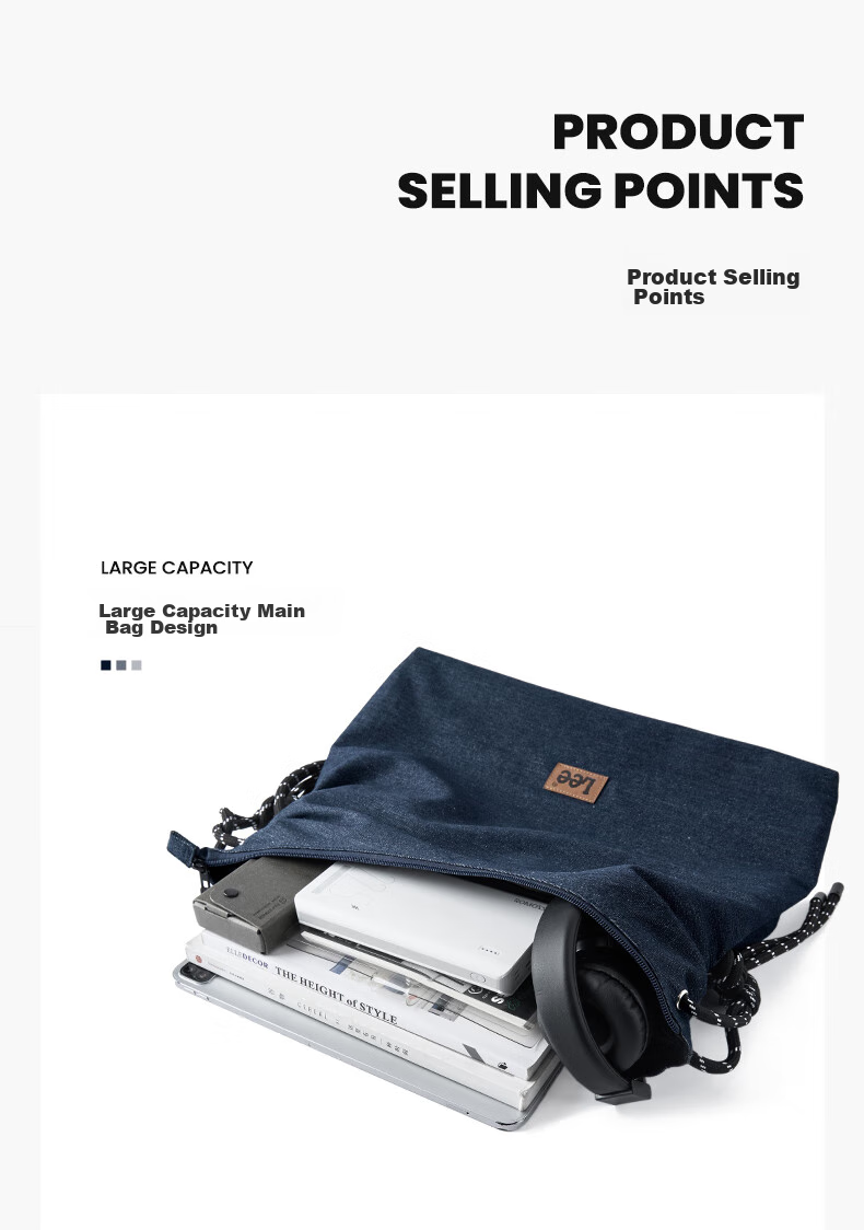 Lee Trendy Crossbody Bag, Casual Large-Capacity Simple Shoulder Bag for Men And Women, Lightweight Commuter Toast Bag for Work 6