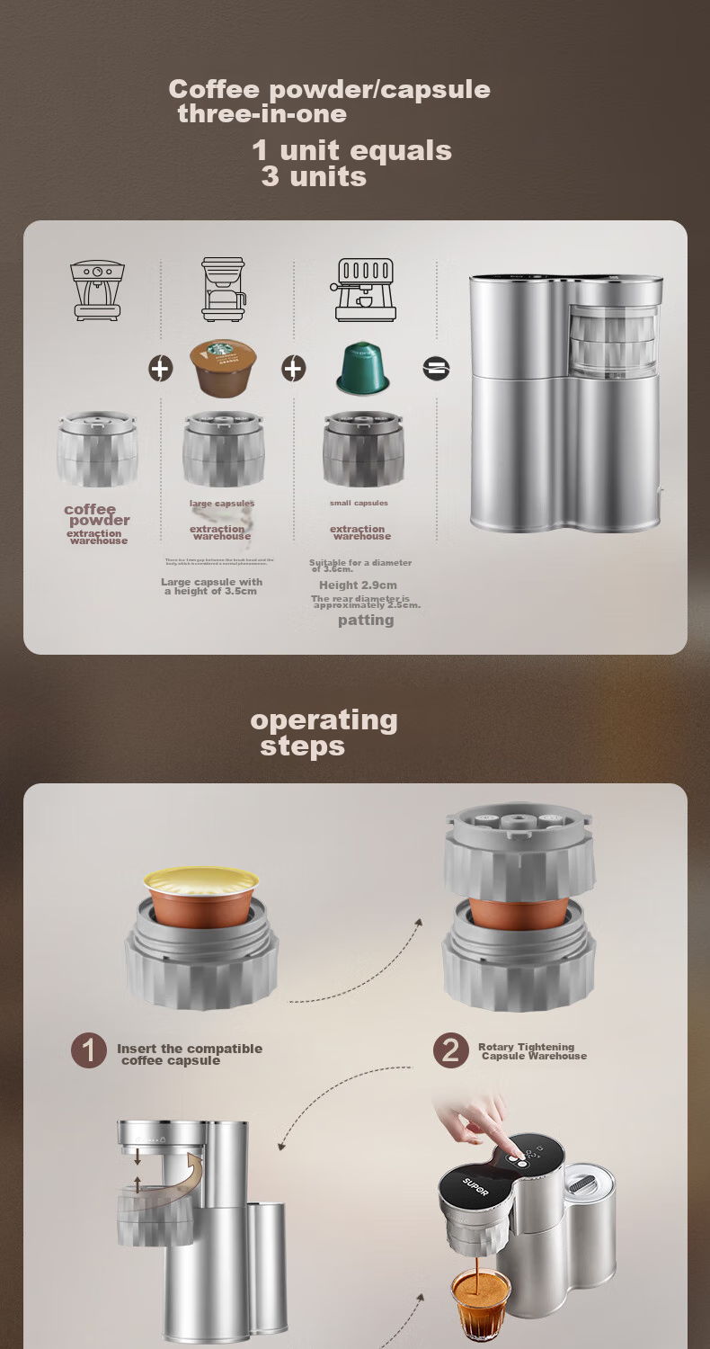 SUPOR Portable Coffee Machine Accessory, 02C Small Capsule Coffee Head SW-CFP 2
