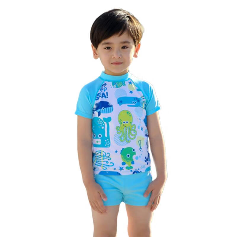 361° Children's Two-Piece Swimsuit, Cute Printed Design for Girls, Baby Cartoon Hot Spring Swimming Costume Set