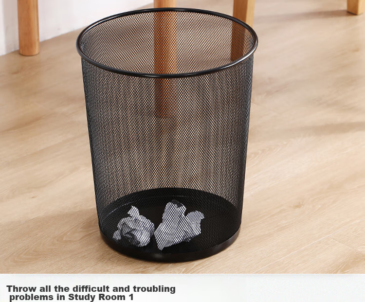 Haisidike Commercial Trash Can, Random Color (1 Piece), Simple And Stylish Paper Basket, Hollow Garbage Bin, Kitchen Bathroom Plastic Trash Can, HKL-6 13