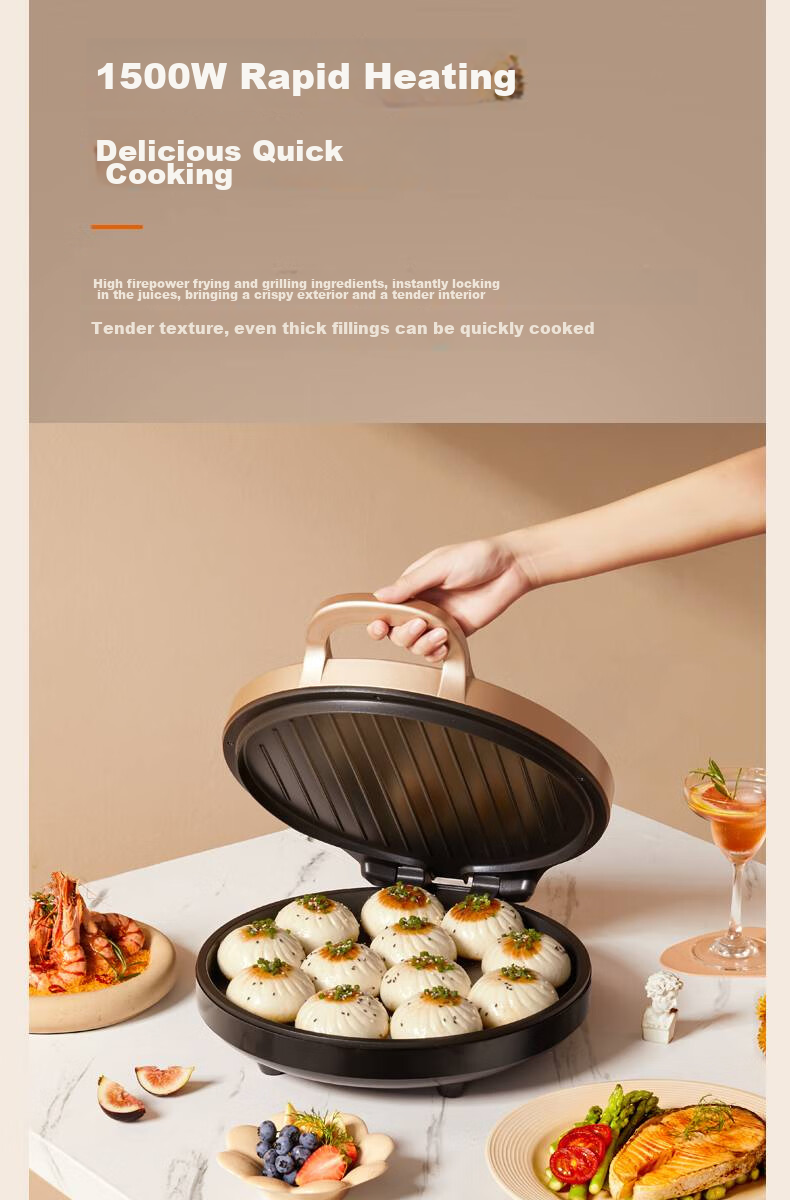 Joyoung ZMD Safe Series Electric Griddle 25mm Deep Grill 1500W High Power 30cm Large Baking Pan Double-Sided Heating Multifunctional Grill JK30-GK658 16